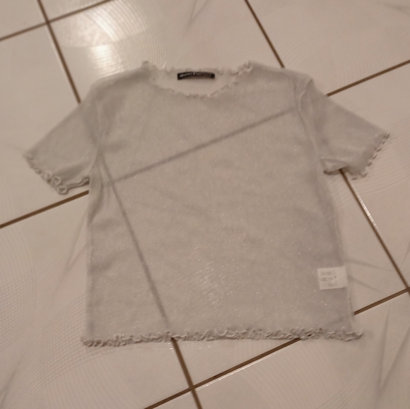 $4 Add-on Sheer Sparkly Cover-up Top - Size Small - Picture 8 of 8